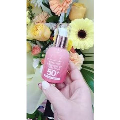 Serum Chống Nắng SPF50 Dưỡng Trắng LOVELYCC Pink Tone Up - 30g, Bảo Vệ Da và Làm Sáng Tự Nhiên, Dành Cho Da Nhạy Cảm
