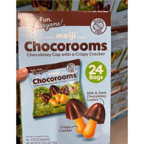 Bánh nấm socola sữa Meiji Chocorooms - Mỹ