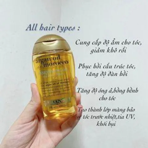 Tinh Dầu Dưỡng Tóc OgX Renewing Argan Oil Of Morocco 100ml - Phục Hồi Tóc Khô, Bóng Khỏe, Dễ Chải
