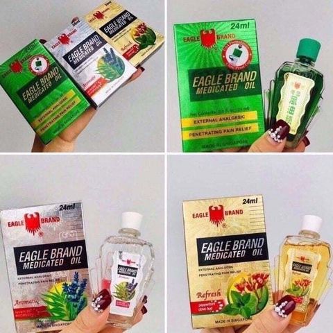 Dầu Gió Eagle Brand Medicated Oil 24ml - Giải Pháp Giảm Đau Hiệu Quả Cho Đau Nhức, Cảm Cúm, Giúp Thư Giãn Cơ Thể