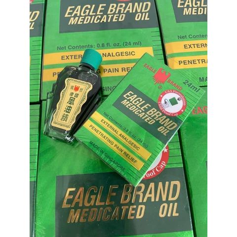 Dầu Gió Eagle Brand Medicated Oil 24ml - Giải Pháp Giảm Đau Hiệu Quả Cho Đau Nhức, Cảm Cúm, Giúp Thư Giãn Cơ Thể
