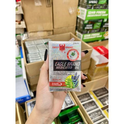Dầu Gió Eagle Brand Medicated Oil 24ml - Giải Pháp Giảm Đau Hiệu Quả Cho Đau Nhức, Cảm Cúm, Giúp Thư Giãn Cơ Thể
