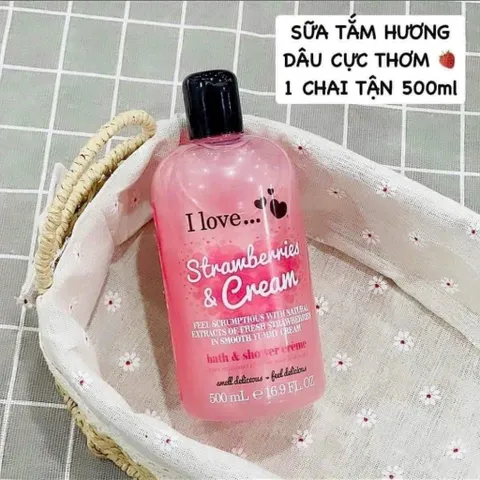 Sữa Tắm I Love Dâu Tây 500ml Dưỡng Da Body Cho Nữ