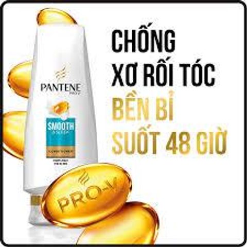 Dầu xả PANTENE SMOOTH & SLEEK CONDITIONER XANH DƯƠNG - 355ML