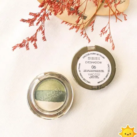 Phấn Mắt Vacosi Natural Studio Trio Eyeshadow - 06 - Greenie