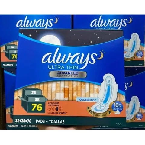 Băng Vệ Sinh ALWAYS Ultra Thin - Bảo Vệ Cao Cấp, Thiết Kế Siêu Mỏng, Thấm Hút Nhanh Chóng, Cảm Giác Thoải Mái Trong Ngày Kinh Nguyệt