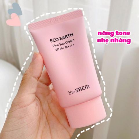 Kem Chống Nắng The Saem Eco Earth Light Sun Cream SPF50+/PA++++ - Bảo Vệ Da Tối Ưu, Nhẹ Nhàng, Không Nhờn Rít, Dành Cho Mọi Loại Da