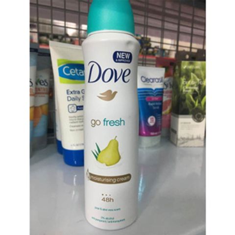 Xịt Khử Mùi Dove Go Fresh 150ml - Hương Thơm Tươi Mát, Chống Mồ Hôi, Phù Hợp Mọi Loại Da, Dễ Dàng Mang Theo