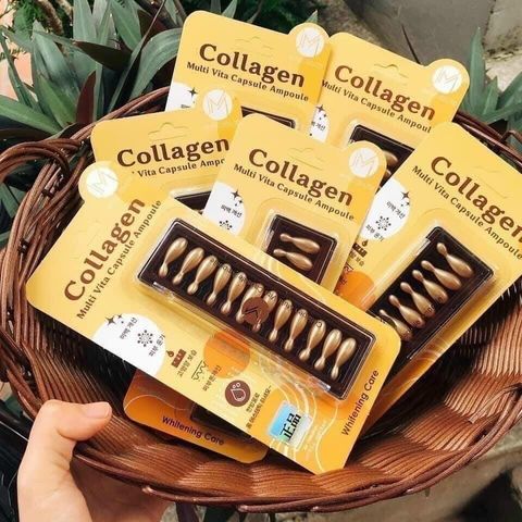 Serum Dưỡng Da JM Whitening Care Collagen Tươi Multi Vita - 12 Viên Ampoule Hàn Quốc Giúp Làm Sáng Da và Cung Cấp Độ Ẩm