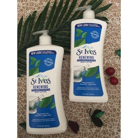 Dưỡng Thể St.ives Collagen & Elastin 621ml - Chăm Sóc Da Cung Cấp Độ Ẩm, Tăng Độ Đàn Hồi và Giảm Nếp Nhăn.