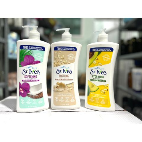 Dưỡng Thể St.ives Collagen & Elastin 621ml - Chăm Sóc Da Cung Cấp Độ Ẩm, Tăng Độ Đàn Hồi và Giảm Nếp Nhăn.