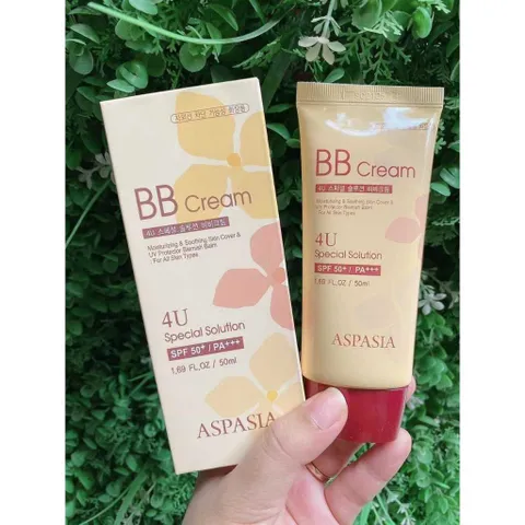 Kem Nền Aspasia BB Cream 4U Special Solution 50ml - Kem Trang Điểm Định Đám, Che Khuyết Điểm, Dưỡng Da Mềm Mại