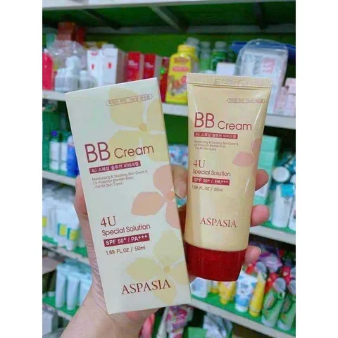 Kem Nền Aspasia BB Cream 4U Special Solution 50ml - Kem Trang Điểm Định Đám, Che Khuyết Điểm, Dưỡng Da Mềm Mại
