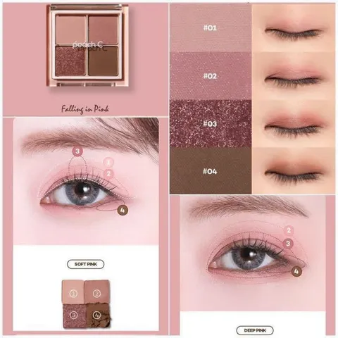 PHẤN MẮT 4 Ô PEACH C FALLING IN EYESHADOW PALETTE