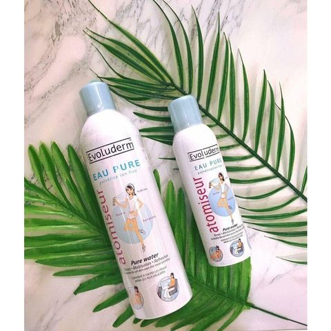 Xịt Khoáng Evoluderm Atomiseur Eau Pure - Dưỡng Ẩm & Làm Dịu Da Khô, Phù Hợp Cho Mọi Loại Da, Sử Dụng Hàng Ngày