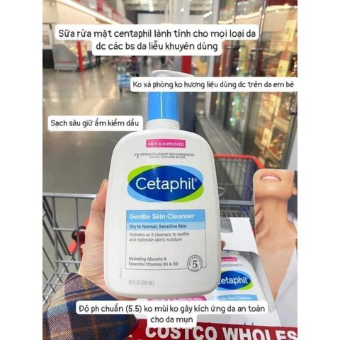Sữa Rửa Mặt Cetaphil Gentle Skin Cleanser 591ml - Dưỡng Da Mịn Màng, Thích Hợp Cho Mọi Loại Da, An Toàn Cho Trẻ Em
