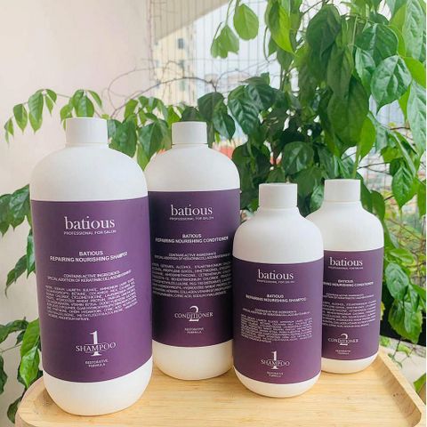 Cặp Gội - Xả Batious 3 Màu - Dầu Gội Chăm Sóc Tóc Tự Nhiên, Phục Hồi, Giúp Tóc Mượt Mà, Khỏe Đẹp Tự Nhiên