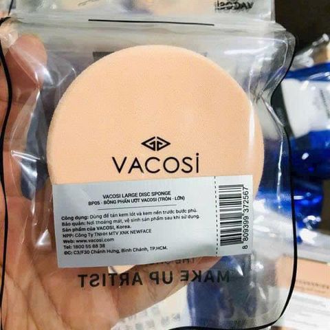 Bông Phấn Ướt Tròn Lớn VACOSI - BP05