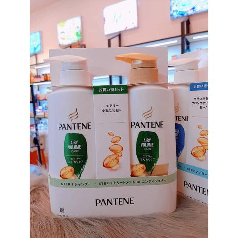 Set 2 Dầu Gội Xả Pantene Pro-V Hộp Giấy Xanh Lá Suôn Mượt