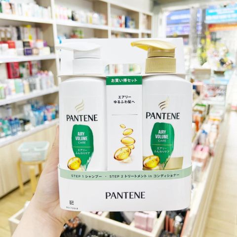 Set 2 Dầu Gội Xả Pantene Pro-V Hộp Giấy Xanh Lá Suôn Mượt