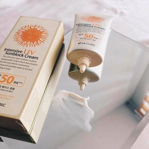 Kem Chống Nắng 3W Clinic SPF 50 PA++++ - Kem Chống Nắng Intensive UV Sun Block Cream 70ml Bảo Vệ Da Hiệu Quả Chống Tia UV