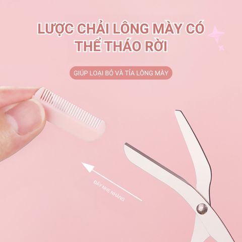 Bộ Dụng Cụ Cắt Tỉa Lông Mày Chuyên Nghiệp - Kéo & Lưỡi Dao Cạo Tinh Tế Giúp Bạn Dễ Dàng Tạo Kiểu Lông Mày Hoàn Hảo
