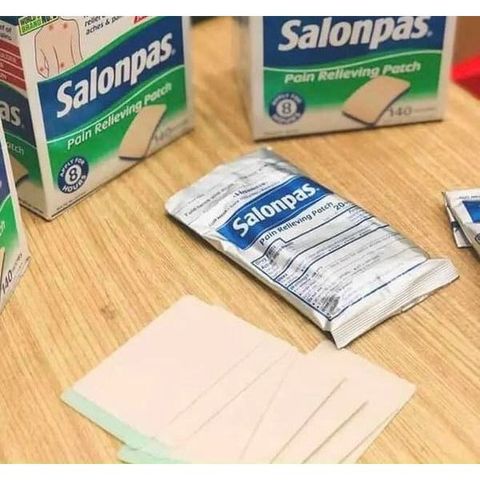 Miếng Dán Giảm Đau Salonpas - Hộp 140 Miếng, Giảm Đau Lưng, Đau Cơ, Đau Khớp, Giải Pháp Hiệu Quả Cho Sức Khỏe