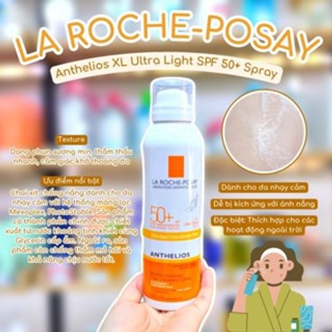 Xịt chống nắng La Roche Posay Anthelios XL Ultra Light SPF 50+ Spray