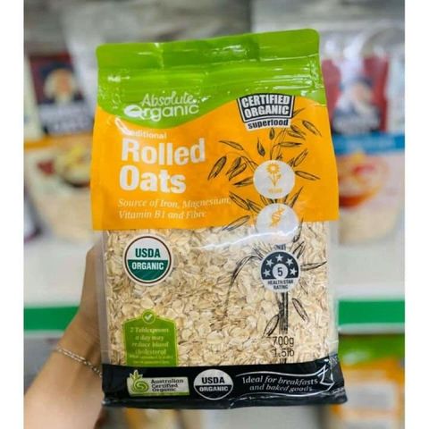 Yến Mạch Hữu Cơ Absolute Organic Rolled Oats 700Gr