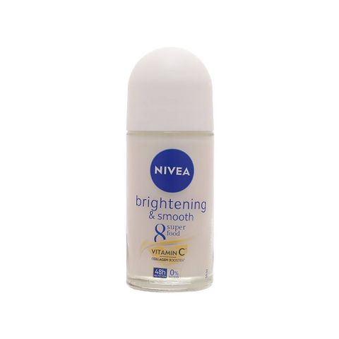 Lăn Ngăn Mùi NIVEA Sáng Mịn 50ml | Ngăn Ngừa Mùi, Mờ Thâm, Se Khít Lỗ Chân Lông - Dưỡng Da Mềm Mại, Tự Tin Suốt Ngày