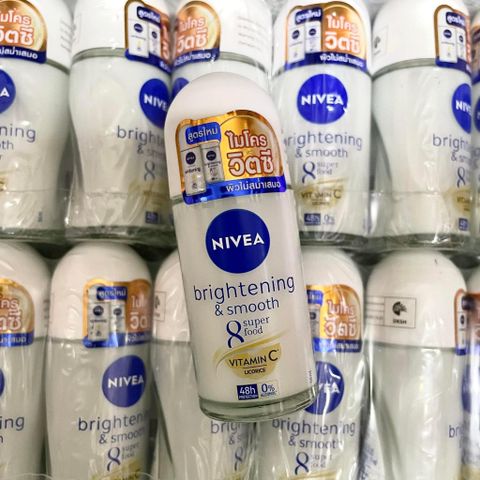 Lăn Ngăn Mùi NIVEA Sáng Mịn 50ml | Ngăn Ngừa Mùi, Mờ Thâm, Se Khít Lỗ Chân Lông - Dưỡng Da Mềm Mại, Tự Tin Suốt Ngày