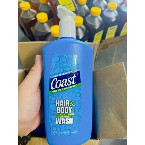Sữa Tắm Gội Dành Cho Nam Coast Classic Scent 946ml - Sản Phẩm 2 Trong 1 Hương Thơm Cổ Điển, Giúp Làm Sạch Da và Tóc Hiệu Quả