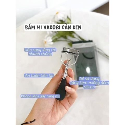 Bấm Mi Lò Xo Cán Đen Mini
