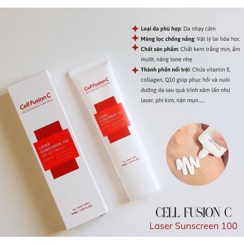 Kem Chống Nắng Cell Fusion C Toning Sunscreen 100 SPF50+ PA++ - Bảo Vệ Da Khỏi Tia UV, Dưỡng Ẩm, Phù Hợp Mọi Loại Da