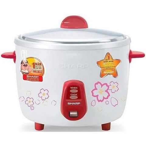 Nồi Cơm Điện Sharp 2.2 Lít KSH-D22V - Công Suất 800W, Chế Độ Nấu Cơm & Hâm Nóng, Dành Cho Trên 6 Người, Hàng Nhập Khẩu Thái Lan