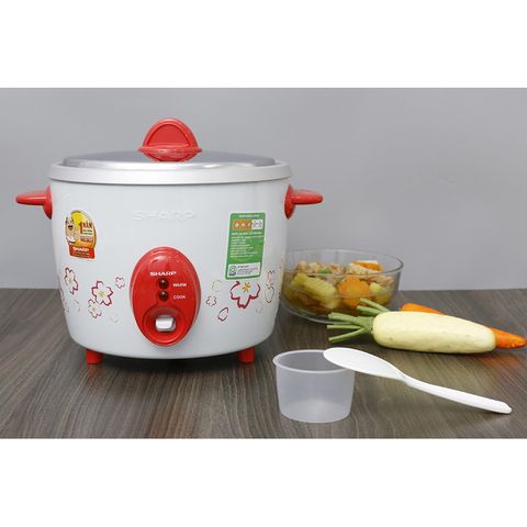 Nồi Cơm Điện Sharp 2.2 Lít KSH-D22V - Công Suất 800W, Chế Độ Nấu Cơm & Hâm Nóng, Dành Cho Trên 6 Người, Hàng Nhập Khẩu Thái Lan