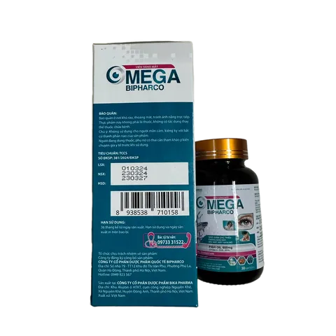 Viên Sáng Mắt Omega Bipharco Giúp Giảm Khô Mắt, Mỏi Mắt, Mắt Nhìn Mờ - Hộp 30 Viên