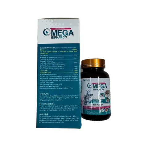 Viên Sáng Mắt Omega Bipharco Giúp Giảm Khô Mắt, Mỏi Mắt, Mắt Nhìn Mờ - Hộp 30 Viên