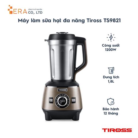 Máy Làm Sữa Hạt Đa Năng Tiross TS9821 - 1.8L, Công Suất 1200W, Chức Năng Nấu và Xay Đời Sống Khỏe Mạnh