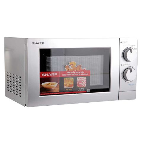 Lò Vi Sóng Sharp R-207VN-S 20L - 700W Đa Năng Nấu Hâm Rã Đông, Thiết Kế Hiện Đại, Tiết Kiệm Không Gian cho Bếp Sang Trọng