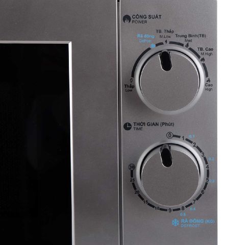 Lò Vi Sóng Sharp R-207VN-S 20L - 700W Đa Năng Nấu Hâm Rã Đông, Thiết Kế Hiện Đại, Tiết Kiệm Không Gian cho Bếp Sang Trọng