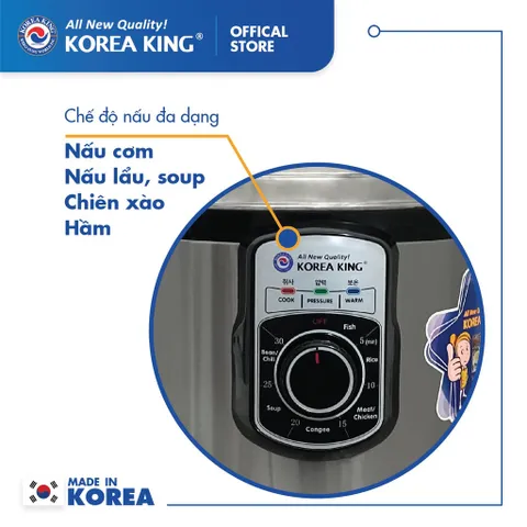 Nồi áp suất Korea King PEPC-60STSN - Hàng chính hãng
