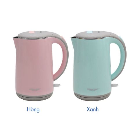Bình đun siêu tốc Korea King PWP-17P/G 1.7L - Đun nước nhanh 1850W, An toàn vệ sinh thực phẩm, Bảo hành 12 tháng