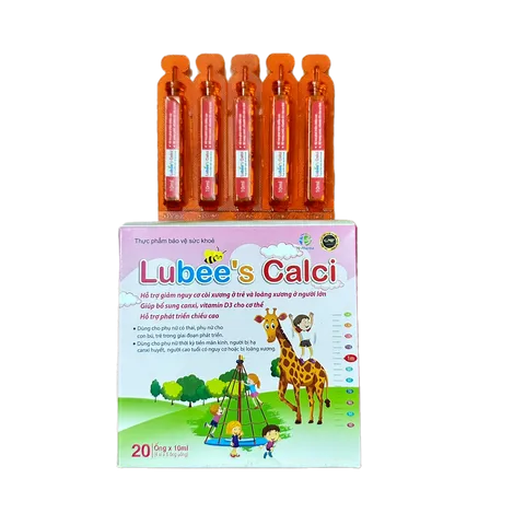 Siro Canxi Tăng Chiều Cao LUBEE'S CALCI - Bổ Sung Canxi, Vitamin D3, K2 & Magie Giúp Trẻ Phát Triển Xương Khỏe Mạnh - 20 ống