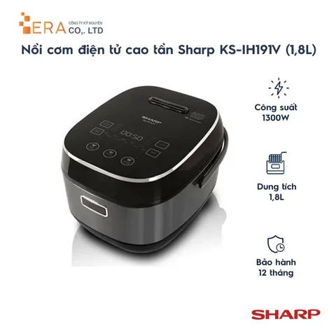 Nồi cơm điện tử cao tần Sharp KS-IH191V (1,8L) - Hàng chính hãng