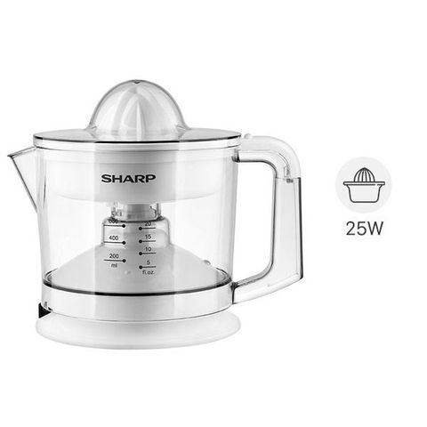 Máy Vắt Cam Sharp EJ-J256-WH Màu Trắng - Dung Tích 0.6L, Công Suất 25W, Thiết Kế Hiện Đại, Đầu Vắt Tự Động, Thích Hợp Gia Đình Trọn Gói Sức Khỏe