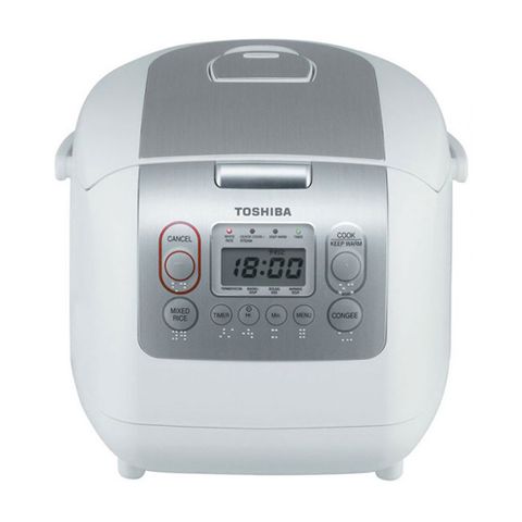 Nồi Cơm Điện Tử Toshiba RC-10NMFVN (1 Lít) - Hàng Chính Hãng, Thương Hiệu Nhật Bản, Công Nghệ Nấu 3D, Chức Năng Hẹn Giờ, Dễ Sử Dụng