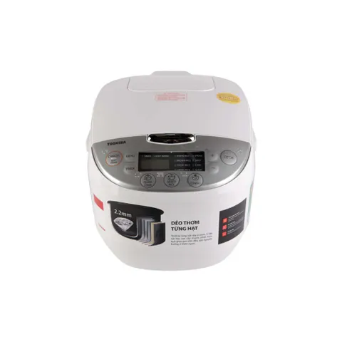 Nồi Cơm Điện Tử Toshiba RC-10DH2PV/W 1L & RC-18DH2PV/W 1.8L - 12 Chế Độ Nấu, Chống Dính Bichotan, Hàng Chính Hãng Nhật Bản