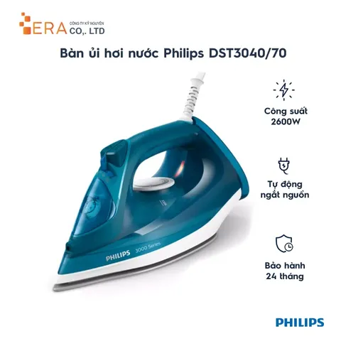 Bàn ủi hơi nước Philips DST3040/70 2600W - Công suất mạnh, phun hơi tối ưu, thiết kế an toàn và tiện lợi - Hàng chính hãng