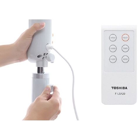Quạt đứng Toshiba F-LSA20 60W - 5 cánh, điều khiển từ xa, nhiều chế độ gió, thiết kế hiện đại, quạt máy chính hãng tại nhà